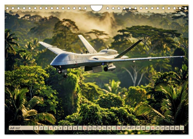 Produktbild: Drohnen - Weltweit (Wandkalender 2027 DIN A4 quer), CALVENDO Monatskalender