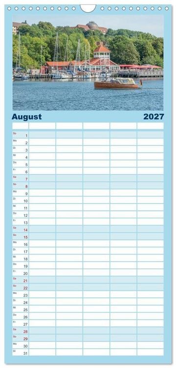 Produktbild: Familienplaner 2027 - Flensburg maritim mit 5 Spalten (Wandkalender, 21 x 45 cm) CALVENDO