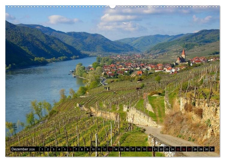 Produktbild: Die Wachau - An der Donau zwischen Melk und Krems (Wandkalender 2026 DIN A2 quer), CALVENDO Monatskalender