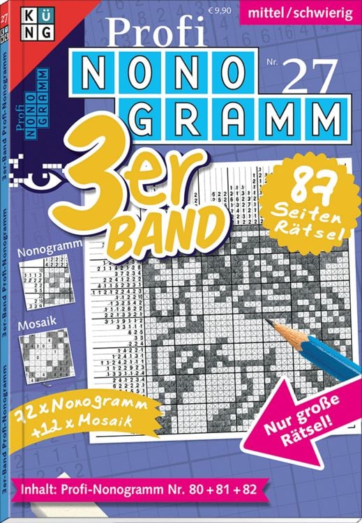 Produktbild: Profi-Nonogramm 3er-Band Nr. 27