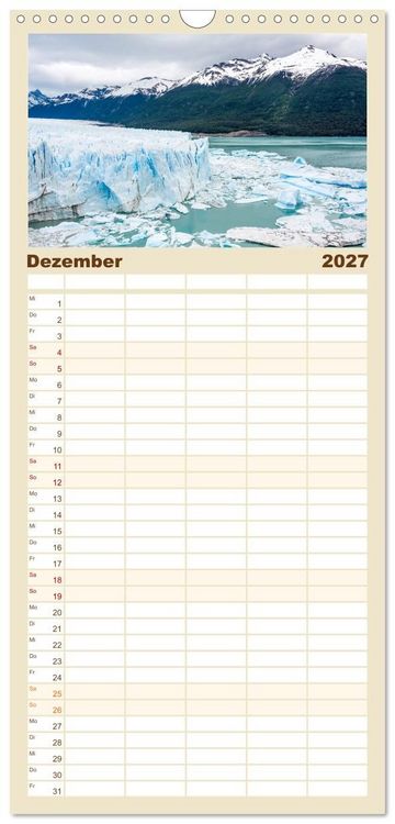 Produktbild: Familienplaner 2027 - Patagonien - Eine Landschaft der Kontraste mit 5 Spalten (Wandkalender, 21 x 45 cm) CALVENDO