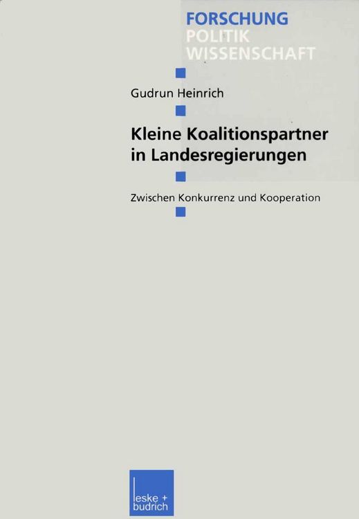 Produktbild: Kleine Koalitionspartner in Landesregierungen
