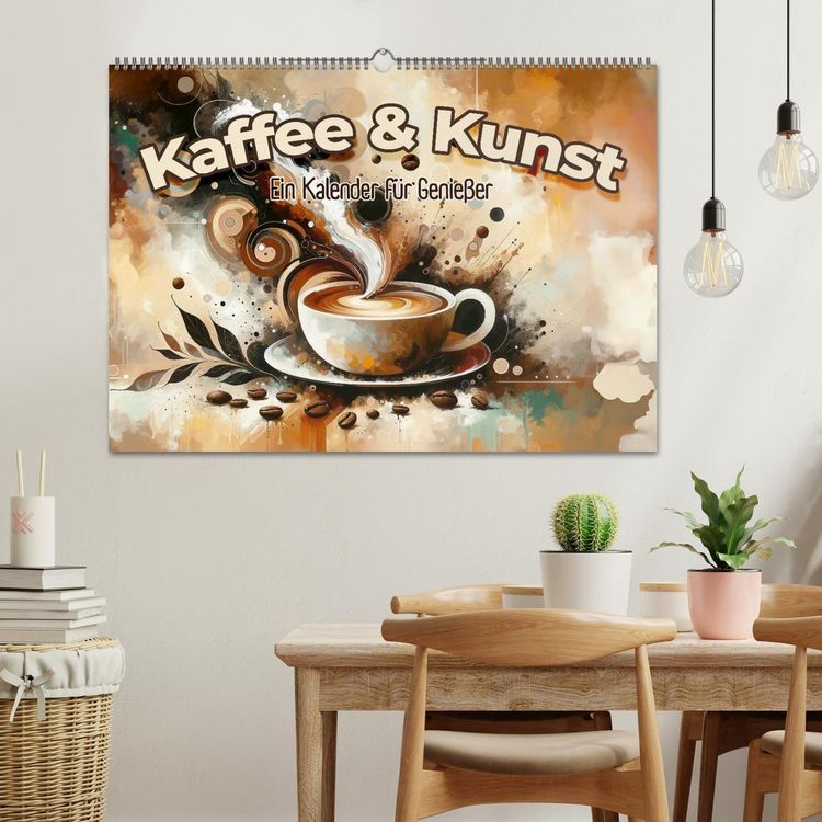 Produktbild: Kaffee & Kunst: Ein Kalender f&uuml;r Genie&szlig;er (Wandkalender 2026 DIN A2 quer), CALVENDO Monatskalender