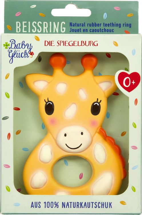 Produktbild: Bei&szlig;ring aus Naturkautschuk Giraffe - BabyGl&uuml;ck