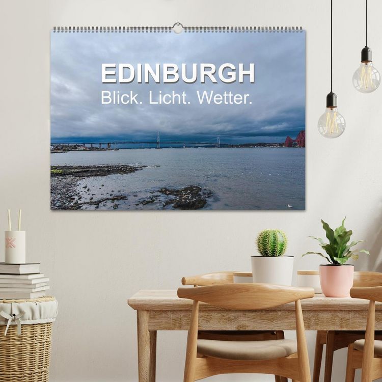 Produktbild: EDINBURGH. Blick. Licht. Wetter. (Wandkalender 2026 DIN A2 quer), CALVENDO Monatskalender