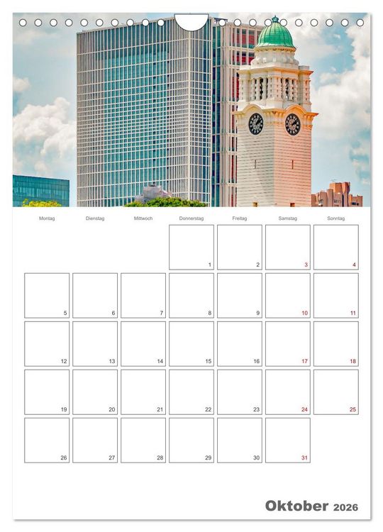 Produktbild: Unterwegs in Singapur (Wandkalender 2026 DIN A4 hoch), CALVENDO Monatskalender