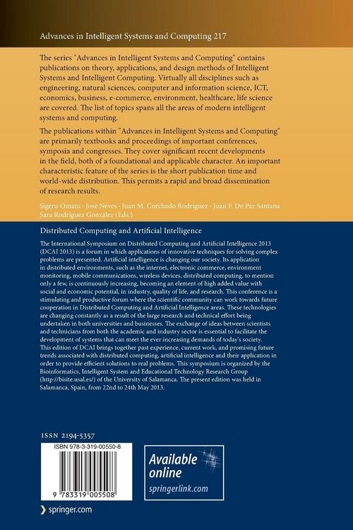 Produktbild: Distributed Computing and Artificial Intelligence