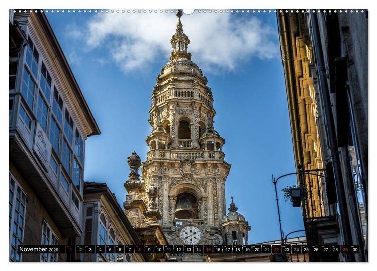 Produktbild: Santiago de Compostela - Ziel einer Pilgerreise (hochwertiger Premium Wandkalender 2026 DIN A2 quer), Kunstdruck in Hochglanz