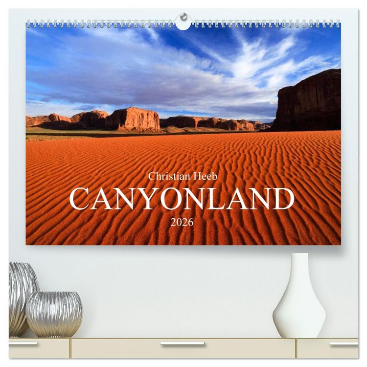 Produktbild: CANYONLAND USA Christian Heeb / UK Version (High Quality Premium Wall Calendar 2026 DIN A2 landscape),CALVENDO 12 Month Wall Calendar