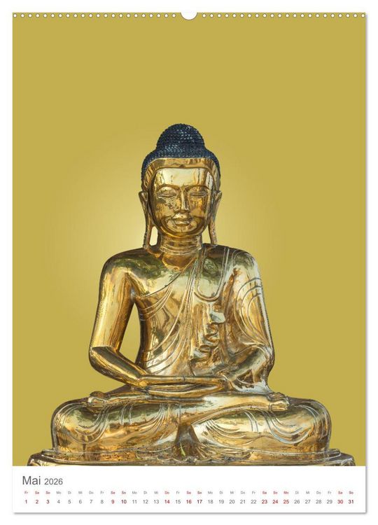 Produktbild: Buddha tr&auml;gt Gold (Wandkalender 2026 DIN A2 hoch), CALVENDO Monatskalender