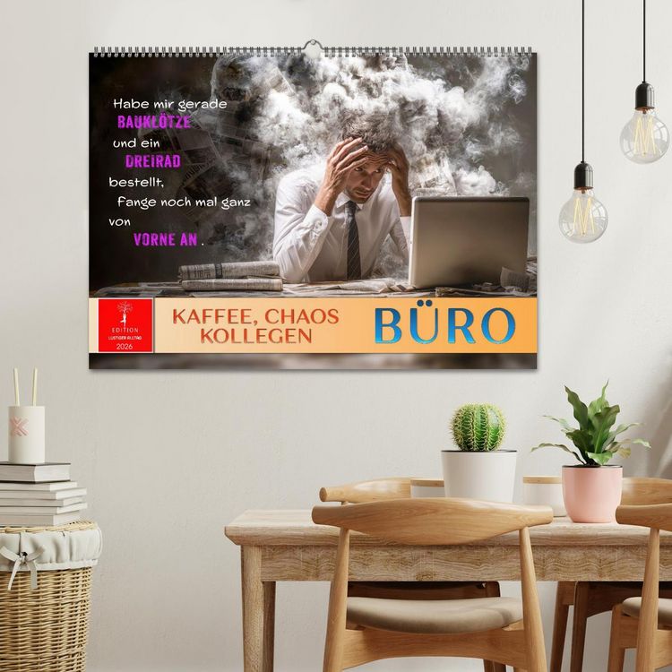 Produktbild: B&uuml;ro - Kaffee, Chaos, Kollegen (Wandkalender 2026 DIN A2 quer), CALVENDO Monatskalender
