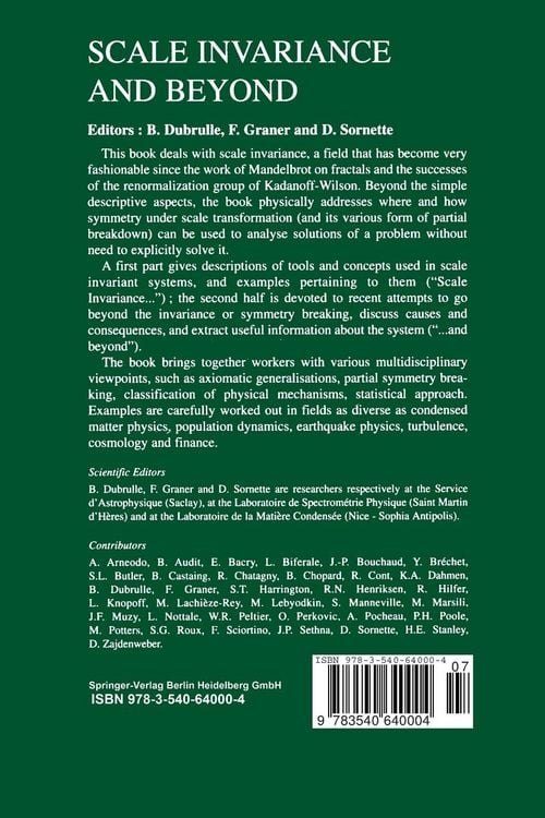 Produktbild: Scale Invariance and Beyond