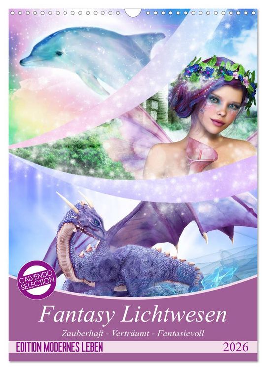 Produktbild: Fantasy Lichtwesen (Wandkalender 2026 DIN A3 hoch), CALVENDO Monatskalender