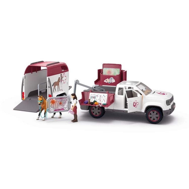 Produktbild: Schleich 42704 - Horse Club, Mobile Tierärztin mit Anhänger, 90 Teile, Spielset