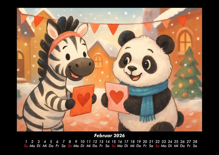 Produktbild: Zara & Pippin - Beste Freunde f&uuml;rs Jahr 2026 Fotokalender DIN A3