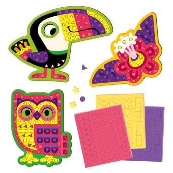 Produktbild: Kreativ-Set Roter K&auml;fer Soft-Mosaik Die V&ouml;gel RK8010-09