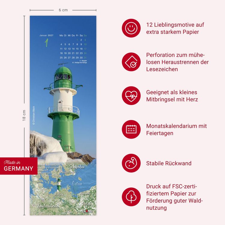 Produktbild: LilleEiland Lesezeichen & Kalender 2027