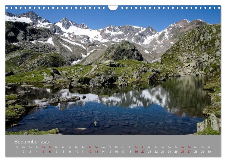 Produktbild: Das Stubaital in Tirol - Gipfelsturm und Gletscherseen (Wandkalender 2026 DIN A3 quer), CALVENDO Monatskalender