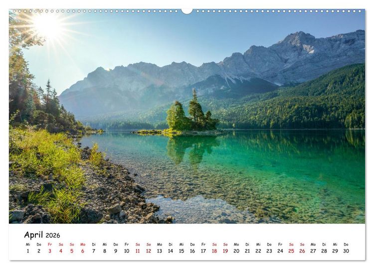 Produktbild: Sch&ouml;nste Berge der Alpen (Wandkalender 2026 DIN A2 quer), CALVENDO Monatskalender
