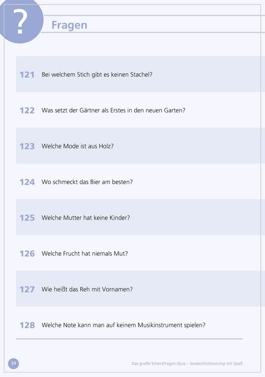 Produktbild: Das gro&szlig;e Scherzfragen-Quiz f&uuml;r Senioren
