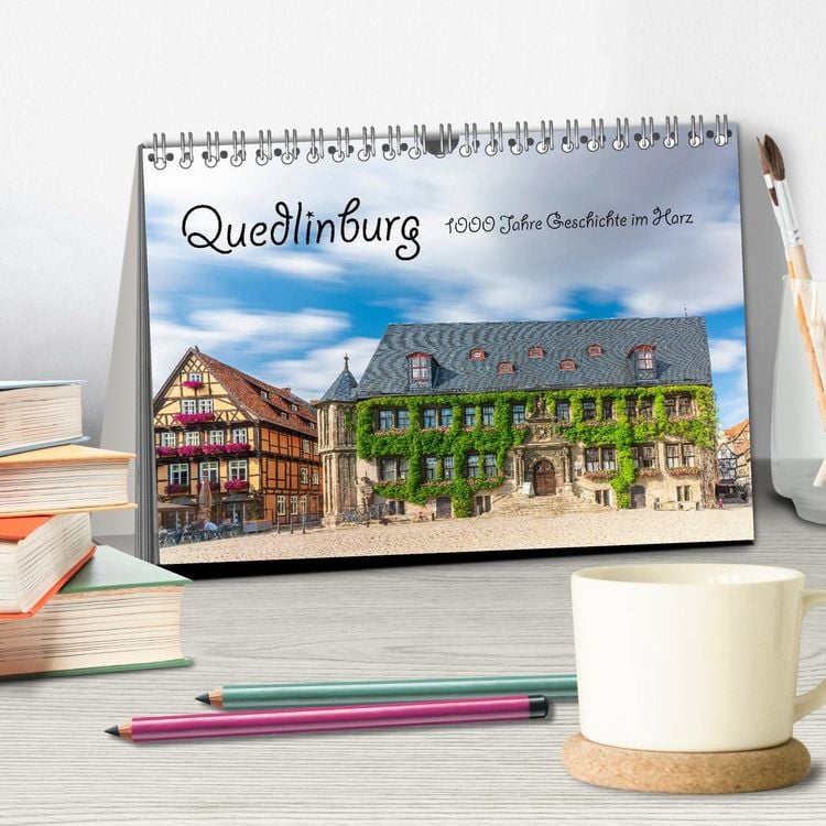 Produktbild: Quedlinburg - 1000 Jahre Geschichte im Harz (Tischkalender 2026 DIN A5 quer), CALVENDO Monatskalender