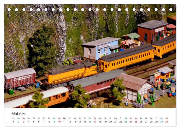Produktbild: Miniaturbahnen international (Tischkalender 2026 DIN A5 quer), CALVENDO Monatskalender