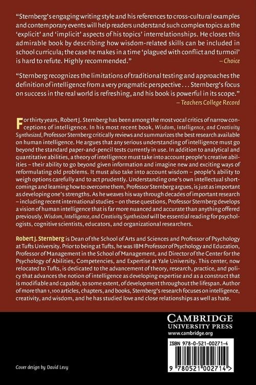 Produktbild: Wisdom, Intelligence, and Creativity Synthesized