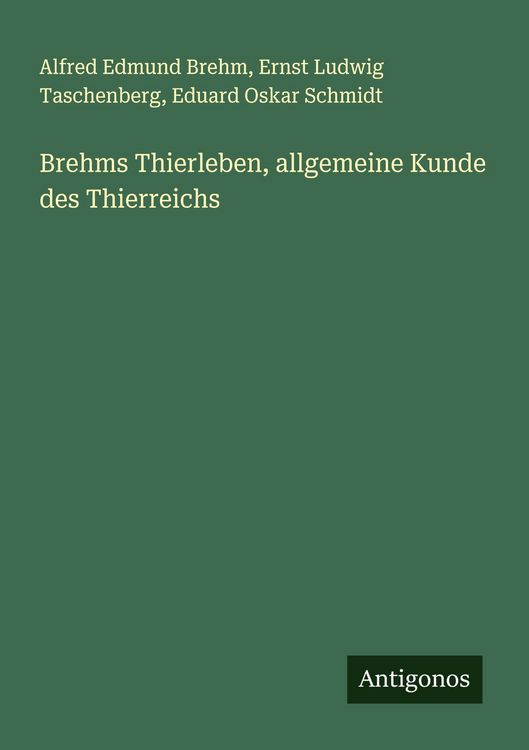 Produktbild: Brehms Thierleben, allgemeine Kunde des Thierreichs