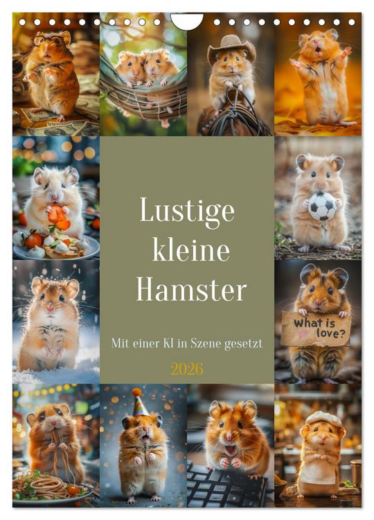 Produktbild: Lustige kleine Hamster (Wandkalender 2026 DIN A4 hoch), CALVENDO Monatskalender