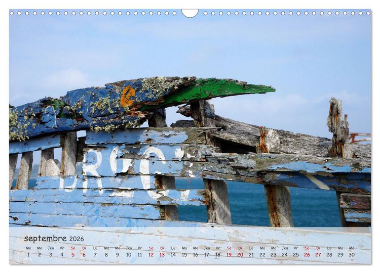 Produktbild: Bretagne Ambiance d'un cimeti&egrave;re &agrave; bateaux (Calendrier mural 2026 DIN A3 vertical), CALVENDO calendrier mensuel