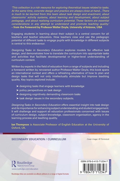Produktbild: Designing Tasks in Secondary Education