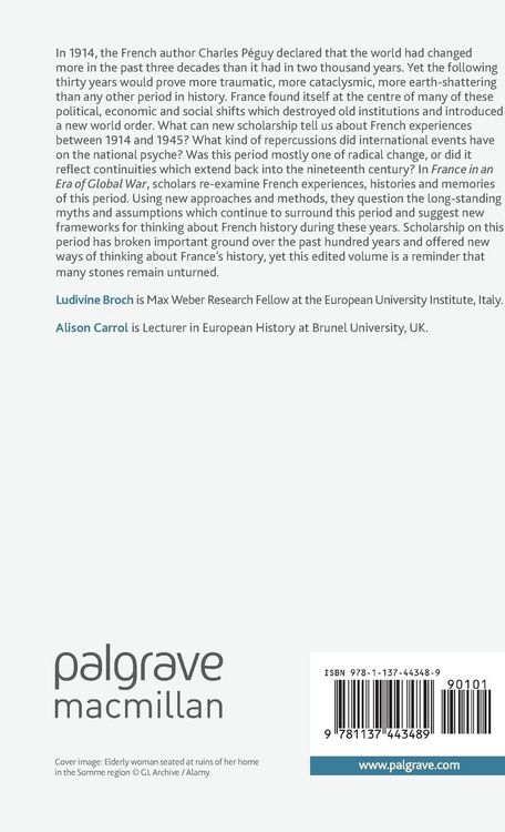 Produktbild: France in an Era of Global War, 1914-1945