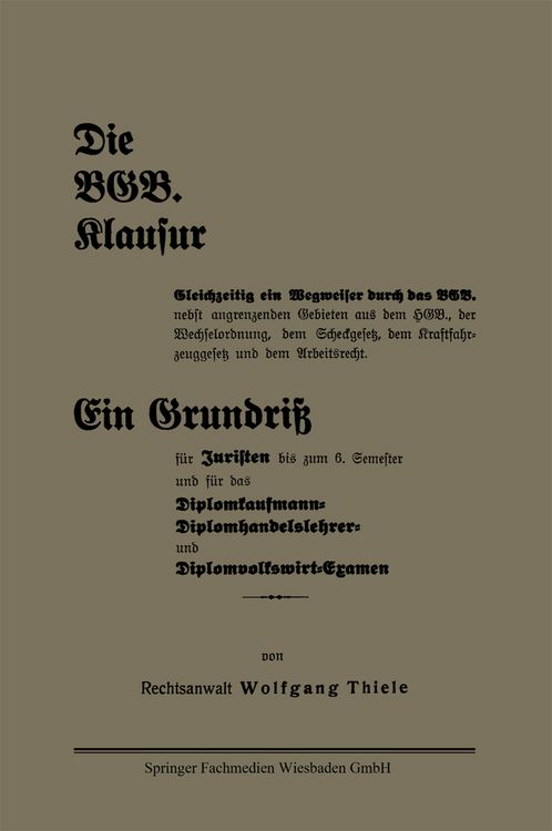 Produktbild: Die BGB. Klausur