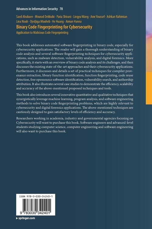 Produktbild: Binary Code Fingerprinting for Cybersecurity