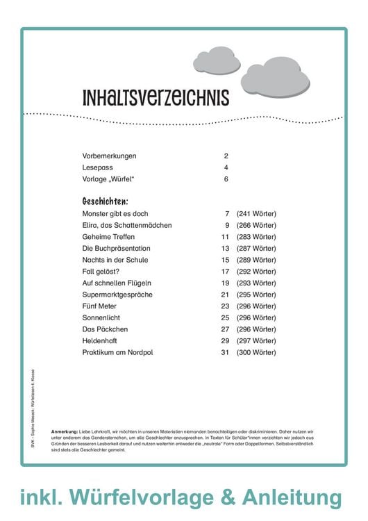 Produktbild: W&uuml;rfellesen &ndash; 4. Klasse