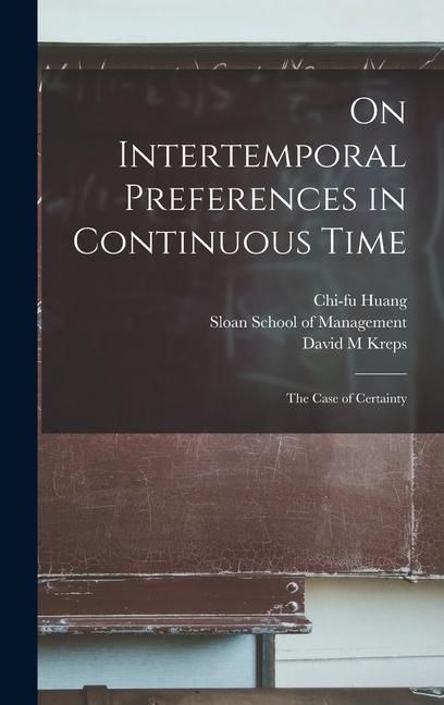 Produktbild: On Intertemporal Preferences in Continuous Time: The Case of Certainty