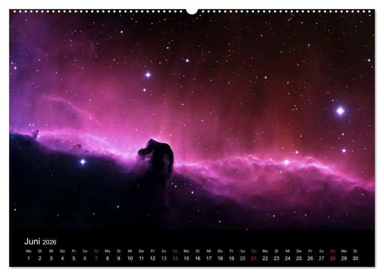Produktbild: Der Weltraum. Spektakul&auml;re Gasnebel und Galaxien (hochwertiger Premium Wandkalender 2026 DIN A2 quer), Kunstdruck in Hochglanz