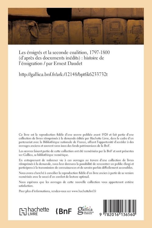 Produktbild: Les &Eacute;migr&eacute;s Et La Seconde Coalition, 1797-1800: Histoire de l'&Eacute;migration