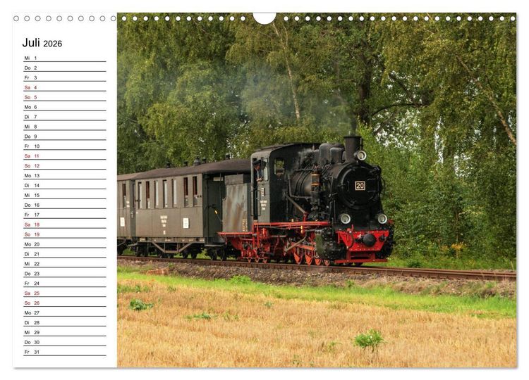 Produktbild: Die Mansfelder Bergwerksbahn (Wandkalender 2026 DIN A3 quer), CALVENDO Monatskalender