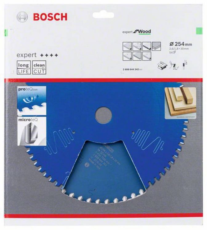 Produktbild: Bosch Accessories Expert for Wood 2608644342 Kreiss&auml;geblatt 254 x 30 x 1.8 mm Z&auml;hneanzahl: 54 1 St.