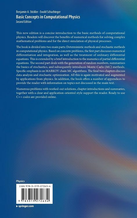 Produktbild: Basic Concepts in Computational Physics
