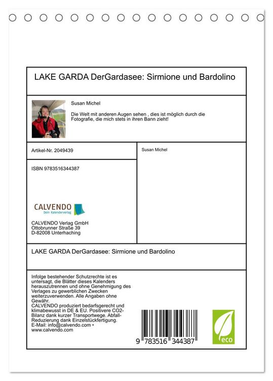 Produktbild: LAKE GARDA DerGardasee: Sirmione und Bardolino (Tischkalender 2026 DIN A5 hoch), CALVENDO Monatskalender