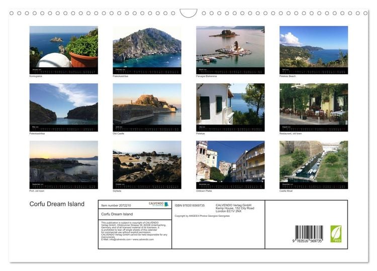 Produktbild: Corfu Dream Island (Wall Calendar 2026 DIN A3 landscape), CALVENDO 12 Month Wall Calendar