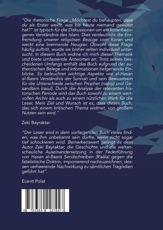 Produktbild: In Bezug auf sein Sendschreiben &uuml;ber die "Pr&auml;destination" Hasan Al-Basris