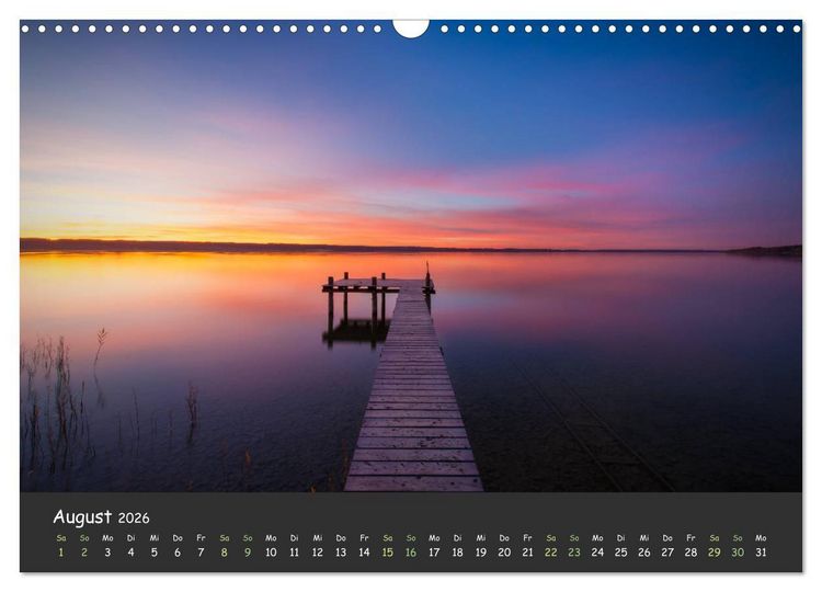 Produktbild: Ammersee bis Walchensee - Traumlandschaften im Voralpenland (Wandkalender 2026 DIN A3 quer), CALVENDO Monatskalender
