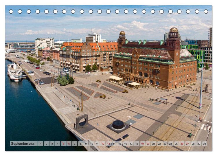 Produktbild: Malm&ouml; von oben (Tischkalender 2026 DIN A5 quer), CALVENDO Monatskalender