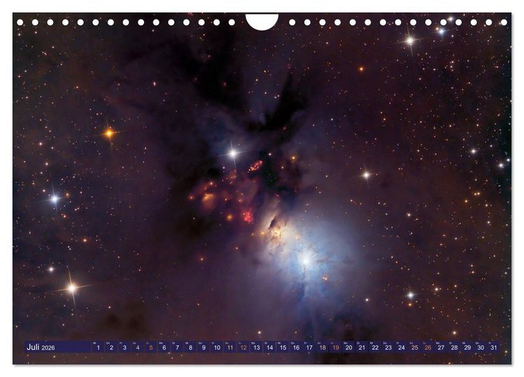 Produktbild: Galaxien, Sterne und Nebel: Leuchten aus dem All (Wandkalender 2026 DIN A4 quer), CALVENDO Monatskalender
