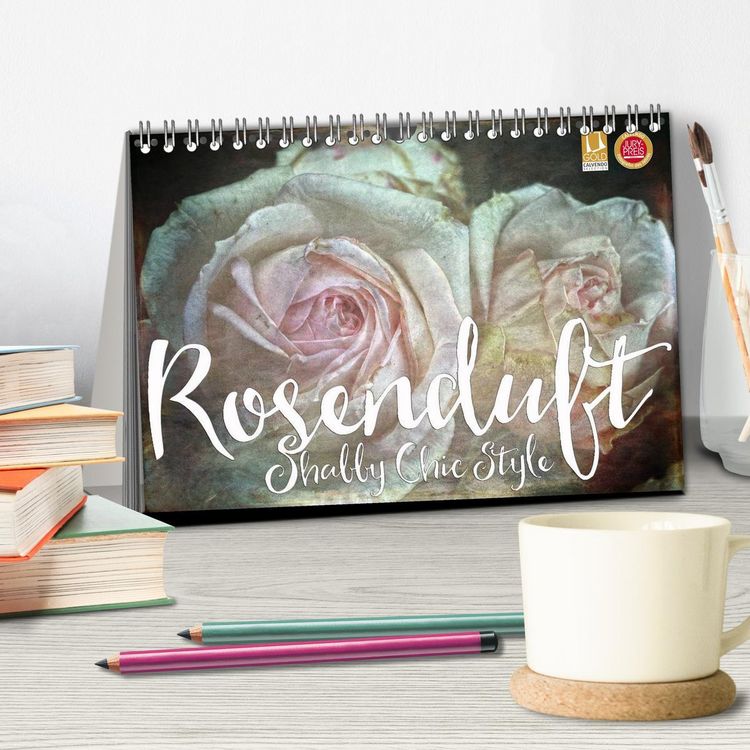 Produktbild: Rosenduft Shabby Chic Style (Tischkalender 2026 DIN A5 quer), CALVENDO Monatskalender