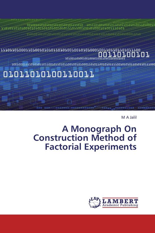 Produktbild: A Monograph On Construction Method of Factorial Experiments