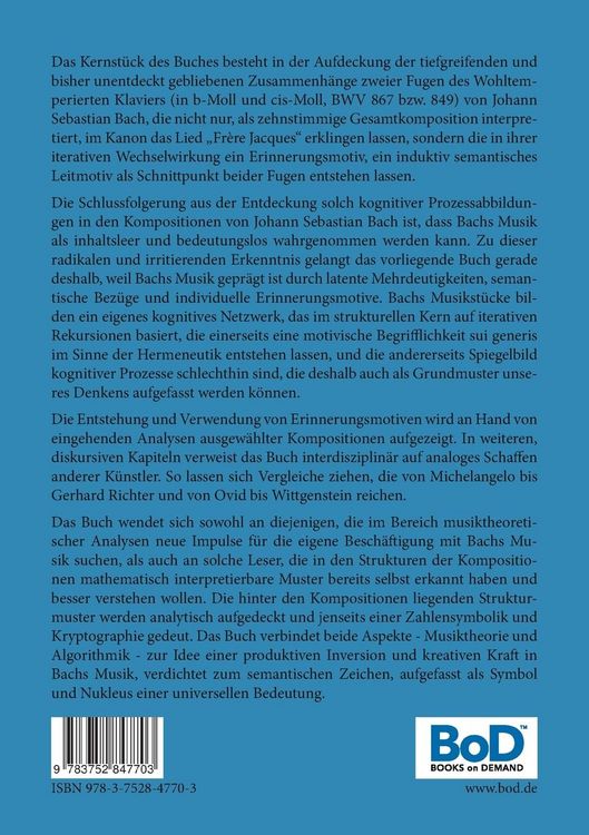 Produktbild: Motiv und Gedanke bei Johann Sebastian Bach